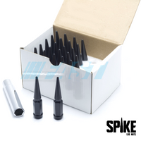 Spike Lug Nuts | 4.5" Tall | Full Set with Key | Black
