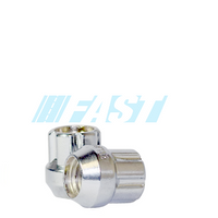 Lug Nut | Open End 6 Spline Car 0.84" | Full Set with Key | Chrome