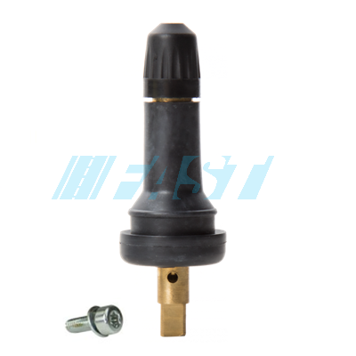 Valve Stem | TPMS Stem with Square Mount | Black Rubber