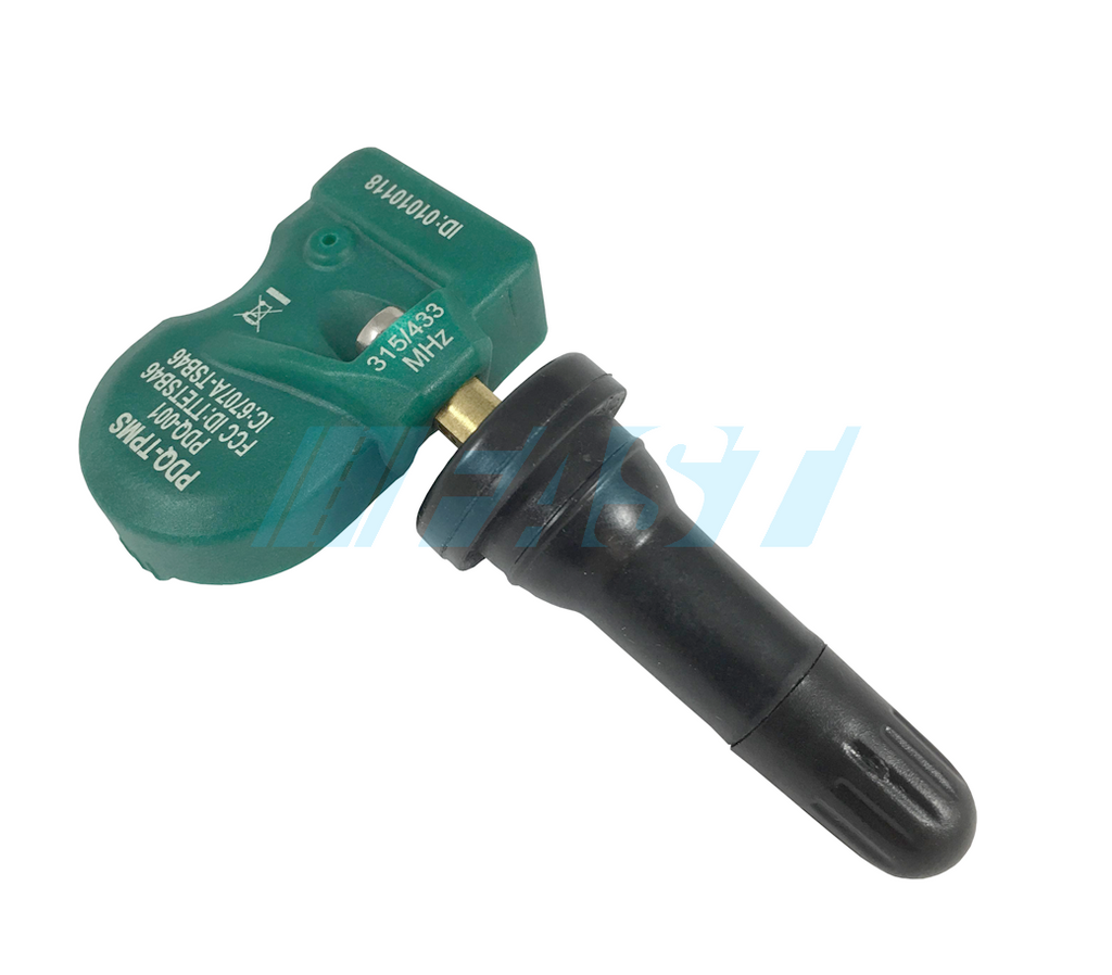 TPMS | Wheel Sensor w/Rubber Valve | Dual Band 315/433 Programmable