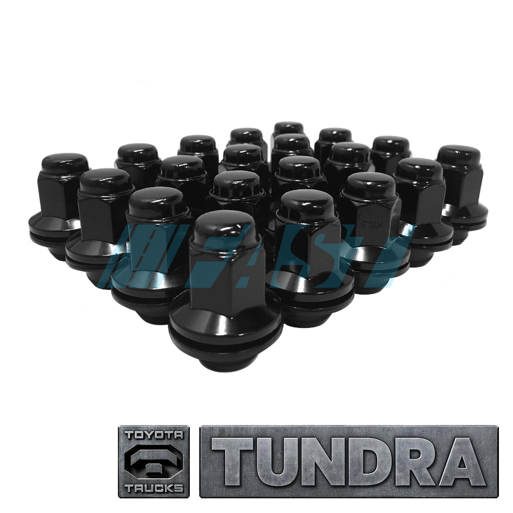 Lug Nut | OEM Fit Toyota Tundra | Hex Head 7/8" | Full Set | Black