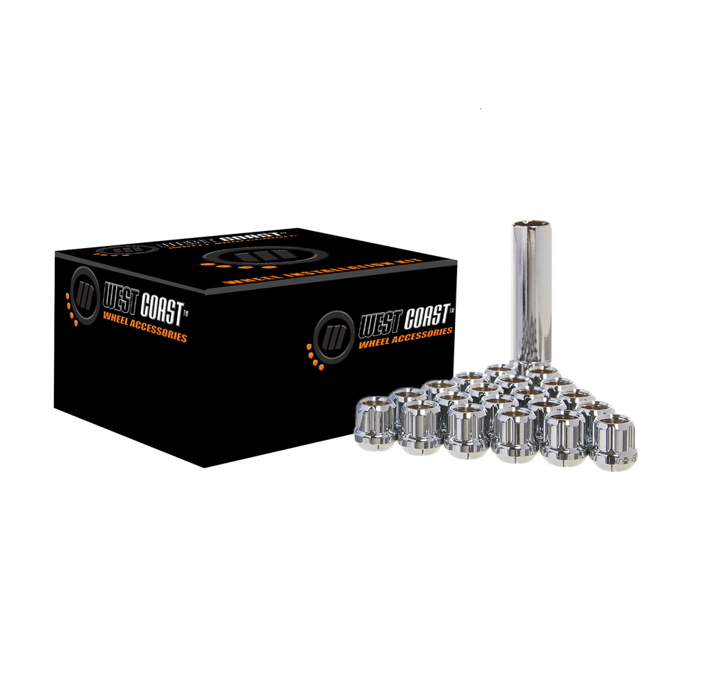 Wheel Install Kit (5-Lug) Spline Drive 1.00″ Open End 14x2.0 – Chrome