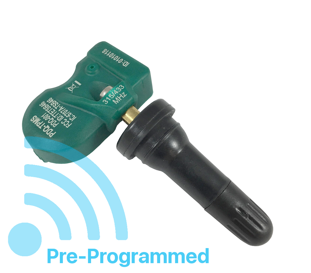 TPMS | Wheel Sensor w/Rubber Valve | Pre-Programmed