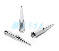 Spike Lug Nuts | 4.5" Tall | Full Set with Key | Chrome